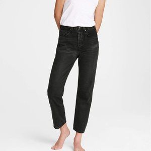 Black Dark Rinse Maya High Straight Leg Jeans